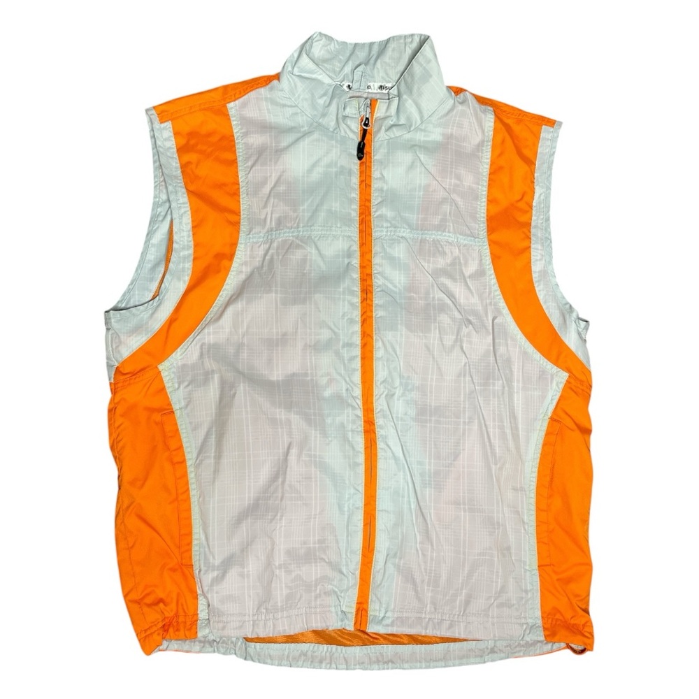 SUNICE Weather Running Active Zipper Front Vest Grey/Orange Size Large